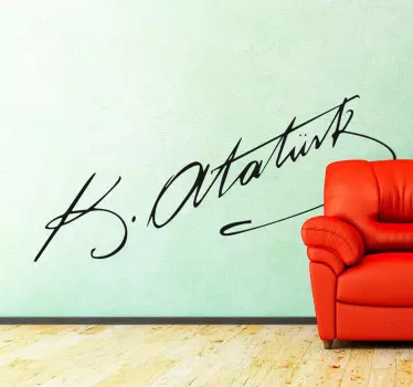 Wandtattoo Wohnzimmer Autogramm Atatürk - TenStickers