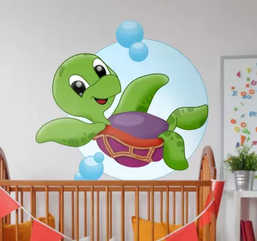 Wandtattoo Baby Schildkröte - TenStickers