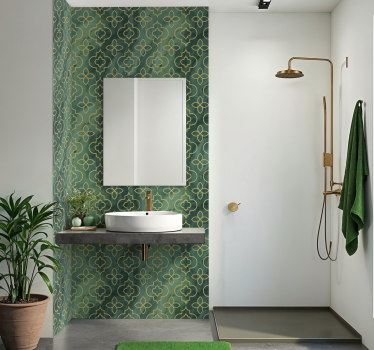 Wandtattoo Badezimmer türkis - TenStickers