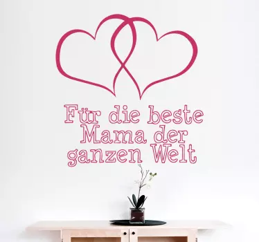 Wandtattoo Beste Mama Herzen - TenStickers