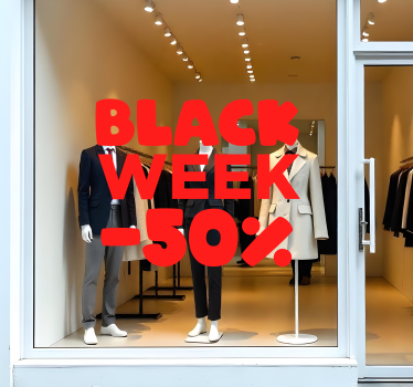 Wandtattoo black friday einfarbig individuell "black week" - TenStickers