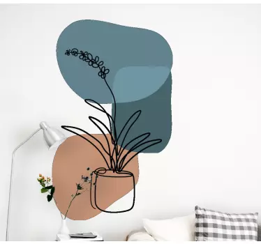 Wandtattoo blumen abstraktes blumenarrangement - TenStickers