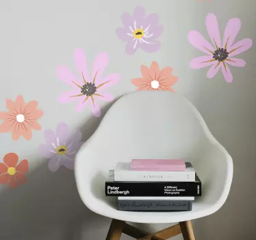 Wandtattoo blumen botanische elementgestaltung - TenStickers