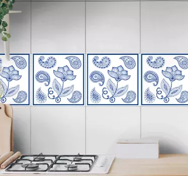 Wandtattoo blumen botanisches paisley element - TenStickers
