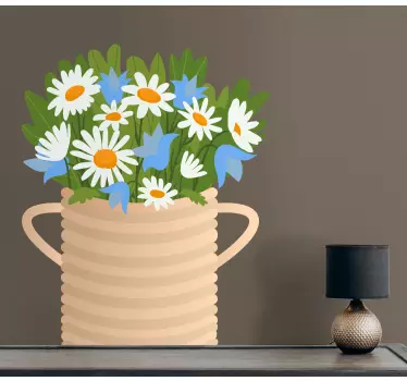 Wandtattoo blumen florale anordnung vase - TenStickers