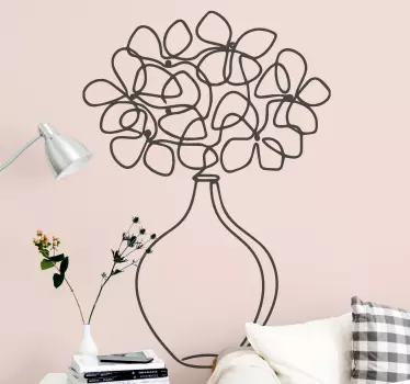 Wandtattoo blumen künstlerische blumenkomposition - TenStickers