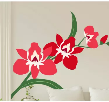 Wandtattoo blumen orchideenblüten komposition - TenStickers