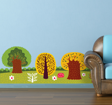 Wandtattoo bunte Herbststimmung - TenStickers