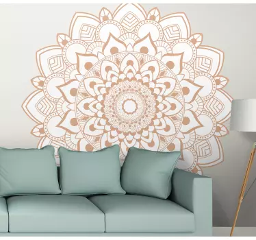 Wandtattoo Cremefarbenes mandala - TenStickers