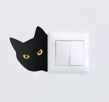 Aufkleber die leuchtenden Augen der schwarzen Katze - TenStickers