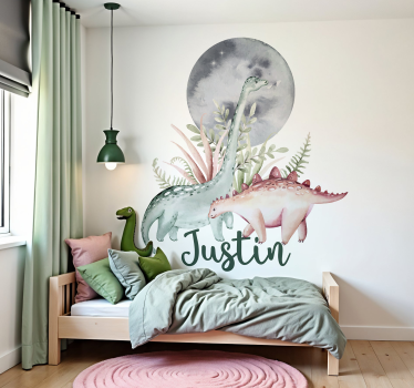Wandtattoo Kinderzimmer dinosaurier-szene - TenStickers
