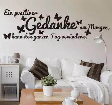 Wandtattoo Ein positiver Gedanke - TenStickers