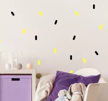 Wandtattoo einfarbig bunte punktkomposition - TenStickers
