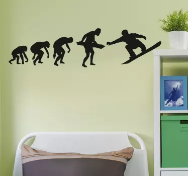 Wandtattoo Evolution Snowboarder - TenStickers