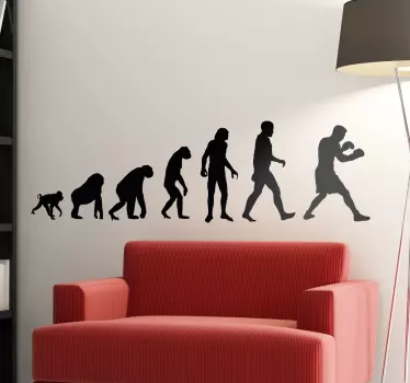 Wandtattoo Evolution zum Boxer - TenStickers