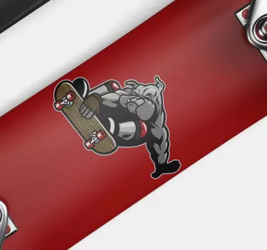 Wandtattoo Extremsport bulldogge skateboard grafik - TenStickers