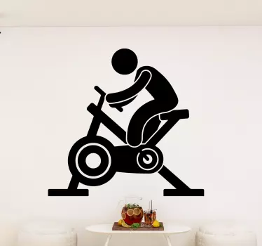 Wandtattoo extremsport fahrrad fitness symbol - TenStickers