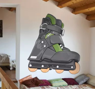 Wandtattoo extremsport inline skates grafik - TenStickers