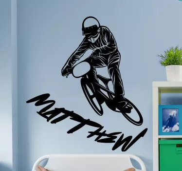 Wandtattoo extremsport radfahrer in aktion - TenStickers