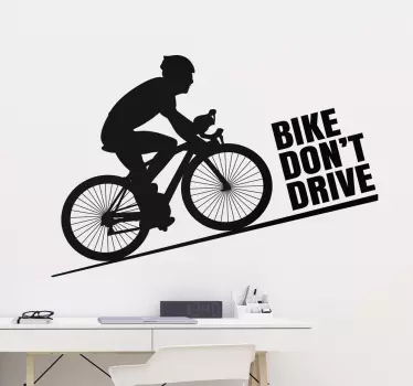 Wandtattoo extremsport radfahrer silhouette statement - TenStickers