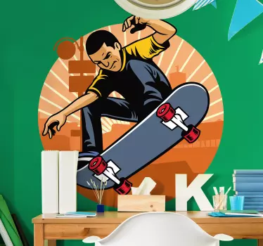 Wandtattoo Extremsport skateboard-trick-aktion - TenStickers