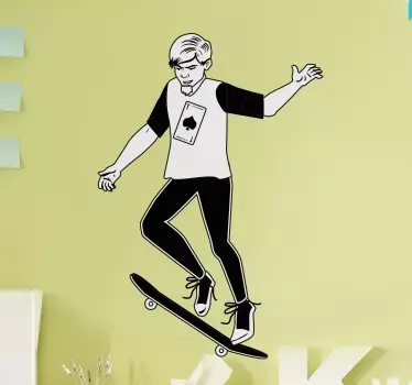 Wandtattoo extremsport skateboarder in aktion - TenStickers