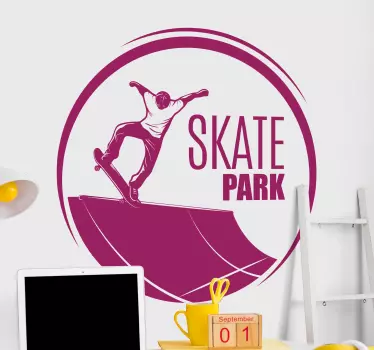 Wandtattoo extremsport skater beim trick - TenStickers