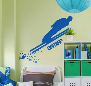 Wandtattoo Extremsport ski-actionfigur - TenStickers