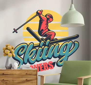 Wandtattoo extremsport skifahrer grafik - TenStickers