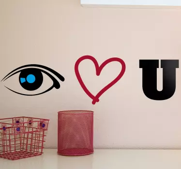 Wandtattoo eye love u - TenStickers