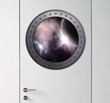 Wandtattoo Fenster zum Weltraum - TenStickers