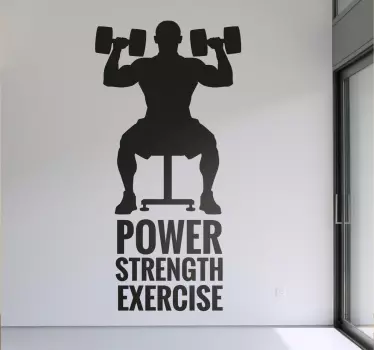 Wandtattoo Fitness Power - TenStickers