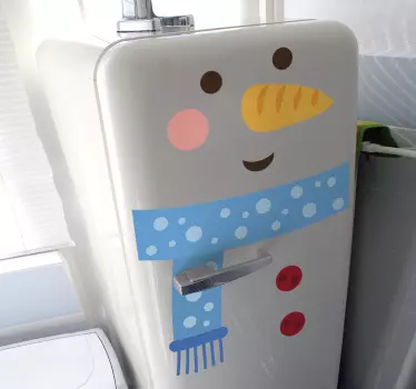 Verschiedene Schneemann Kühlschrank Folie - TenStickers