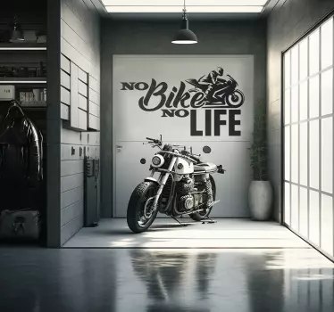 Wandtattoo Garage kein Fahrrad kein Leben - TenStickers