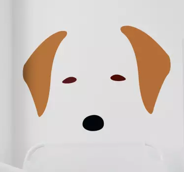 Wandtattoo Gesicht Labrador - TenStickers