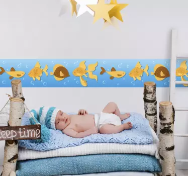 Wandtattoo Goldene Fische - TenStickers
