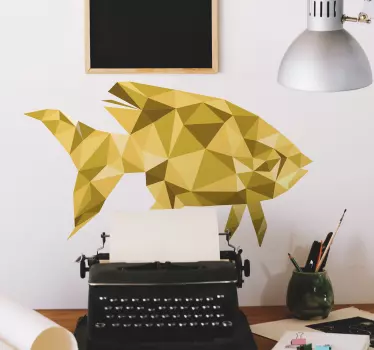 Wandtattoo Goldener Fisch - TenStickers