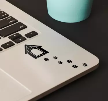 Laptop Sticker Tier Hundehaus Pfoten - TenStickers