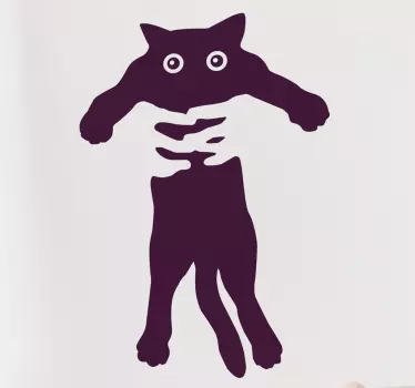 Wandtattoo hochgehobene Katze - TenStickers