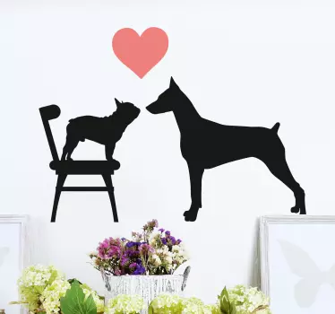 Wandtattoo Hundeliebe - TenStickers