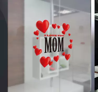 Wandtattoo I love you Mom - TenStickers