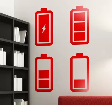 Wandtattoo Icons Handybatterie - TenStickers