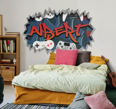 Wandtattoo Teenager Gamer-Graffiti - TenStickers