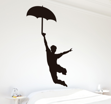Wandtattoo Junge am Regenschirm - TenStickers
