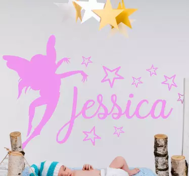 Wandtattoo kinderzimmer feencharakter name - TenStickers