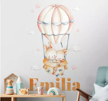 Wandtattoo Kinderzimmer heißluftballon - TenStickers
