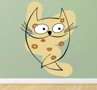 Wandtattoo Kinderzimmer Katze - TenStickers