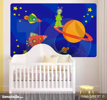 Wandtattoo Kinderzimmer Weltraum - TenStickers
