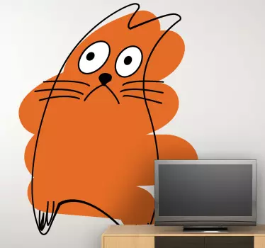Wandtattoo Kinderzimmer witzige Katze - TenStickers