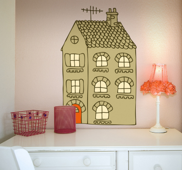 Wandtattoo Kinderzimmer Wohnhaus - TenStickers